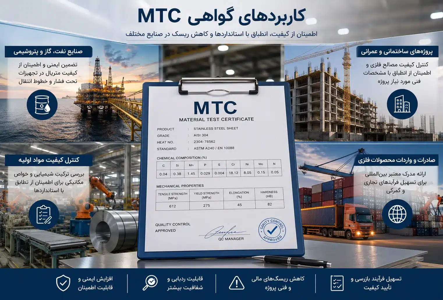 تصویری از کاربردهای گواهی MTC