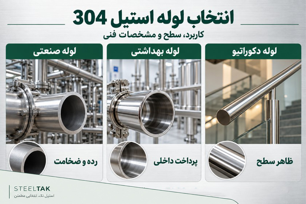 راهنمای انتخاب لوله استیل ۳۰۴
