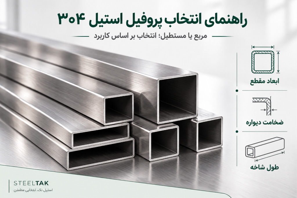 راهنمای انتخاب پروفیل استیل ۳۰۴