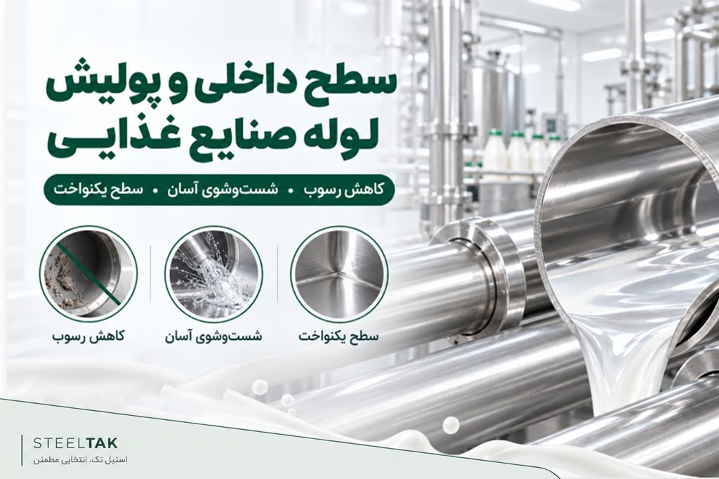 سطح داخلی و پولیش لوله صنایع غذایی