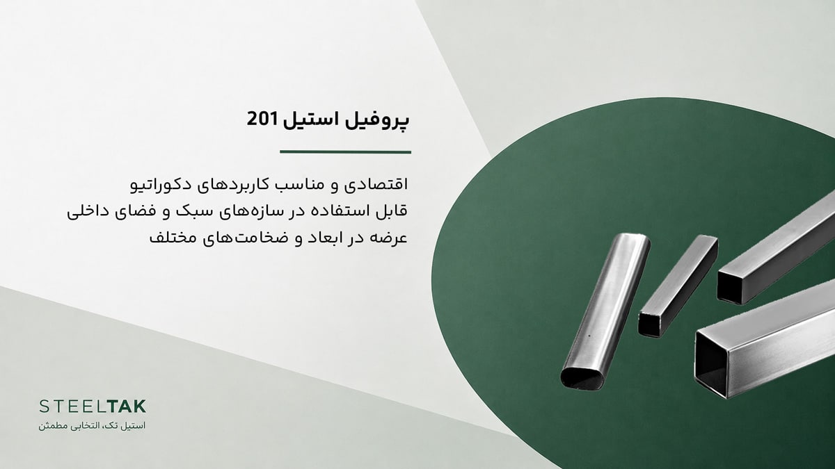 پروفیل استیل 201