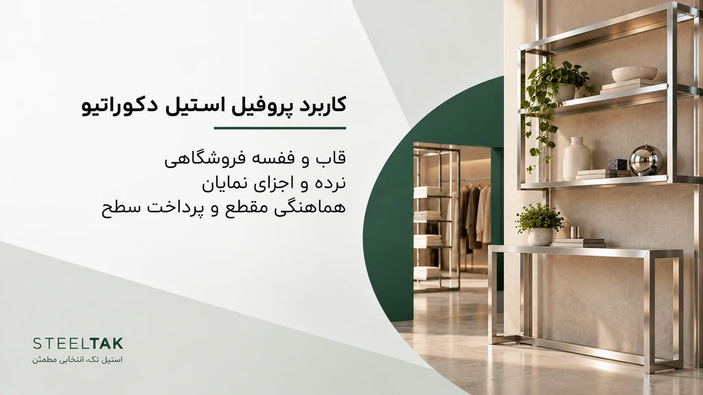 کاربرد پروفیل دکوراتیو در قاب و قفسه فروشگاهی