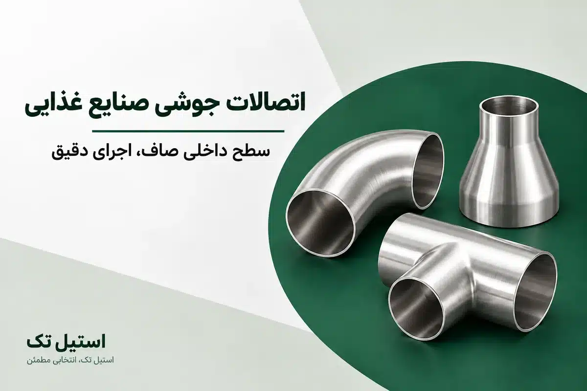 زانو و تبدیل جوشی بهداشتی استیل با لبه‌های مناسب اتصال به لوله