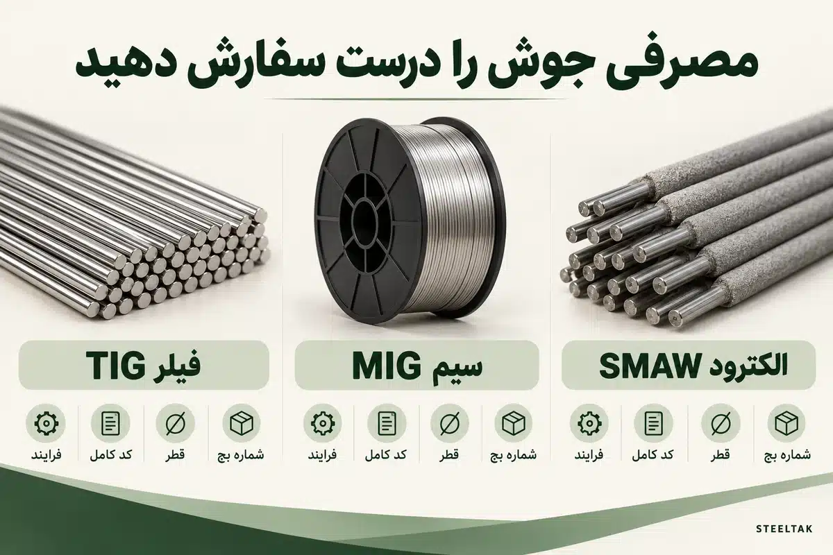 مقایسه فیلر TIG، سیم MIG و الکترود SMAW استیل